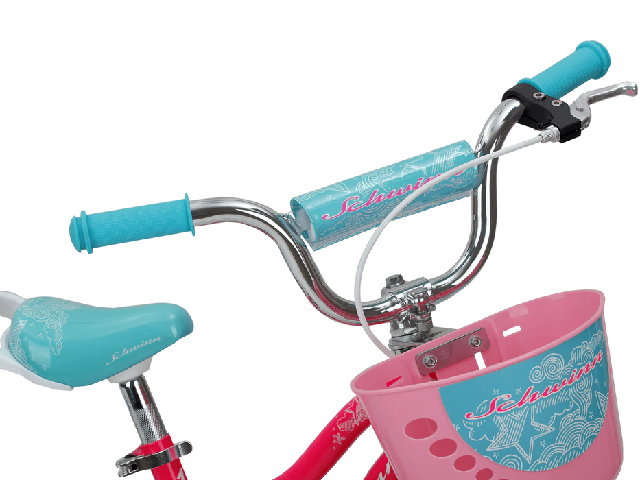 Schwinn Elm 12" Wheel Pink Kids Bike With Stabilisers