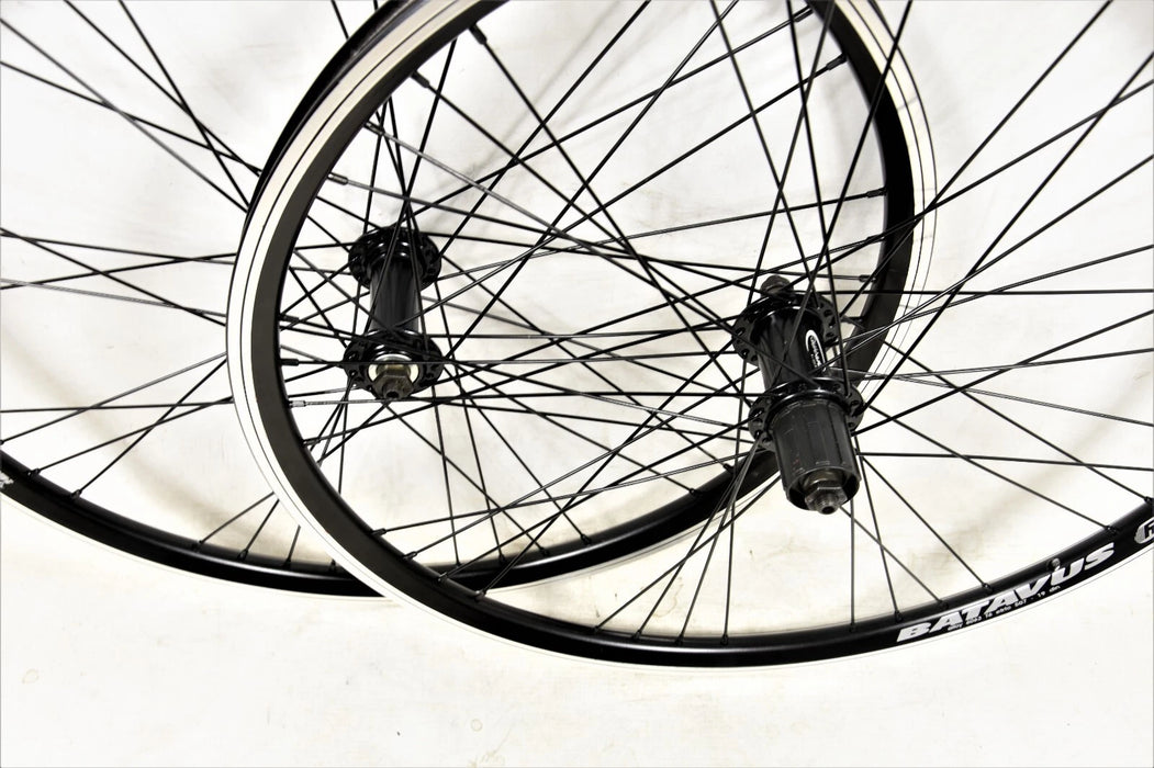 PAIR 24" JUNIOR MTB BIKE WHEELS 507 x 19c 8-9 SPEED CASSETTE HUBS DUAL WALL RIMS