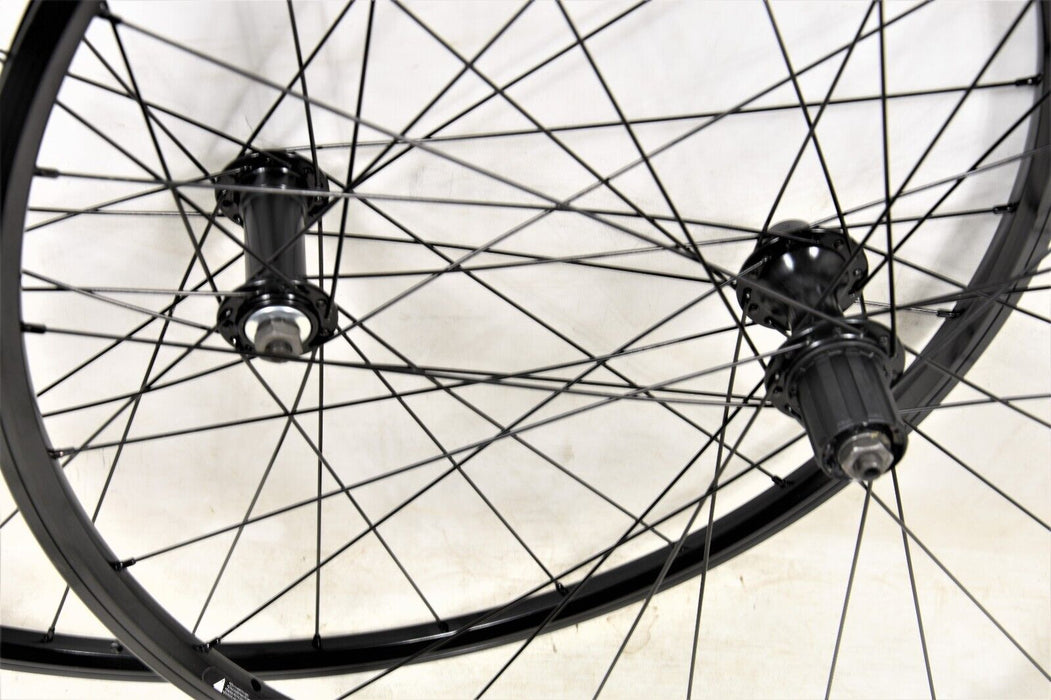 Pair 700c 622 X 14 Road Bike Racer Wheels 8/9 Cassette Black 100/130mm Hubs