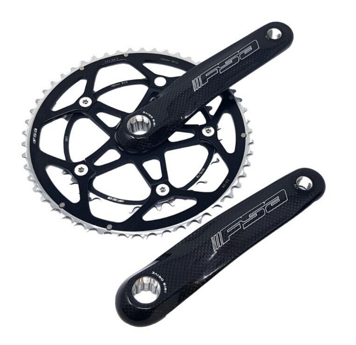 FSA Carbon Pro Road Team Chainwheel Chainset 53 / 38 170mm ISIS Spline Drive