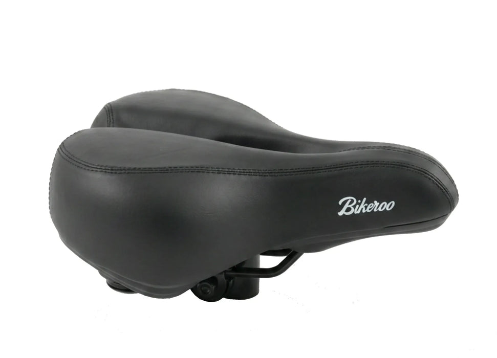 Adult Unisex Bike Saddle Well Padded Comfort Seat 270 x 200mm Sprung + Cover