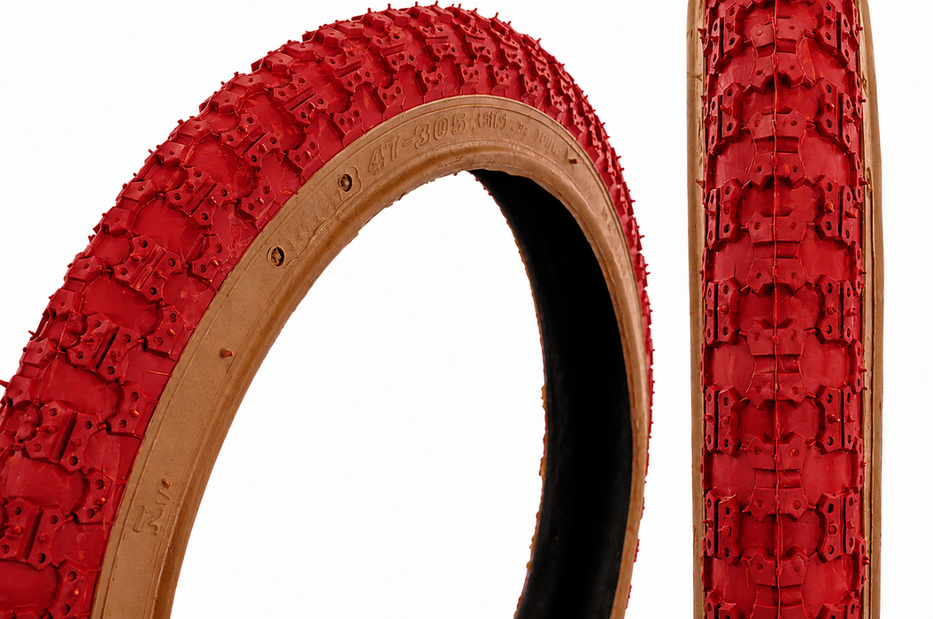 16" Red Amberwall Comp 3 Style 16 x 1.75 (47-305) BMX Bike Tyre Suit Mini Burner