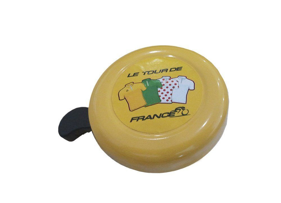 WHOLESALE JOB LINE PACK OF 12 "TOUR DE FRANCE” CYCLE BELLS 6 DIFFERENT PATTERNS