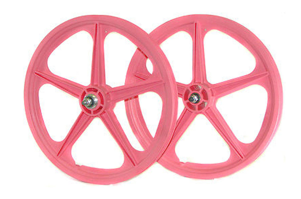 SKYWAY UT TUFF 20" BMX MAG WHEELS 5 SPOKE 80's STYLE BIG SAVING PINK UTILITY