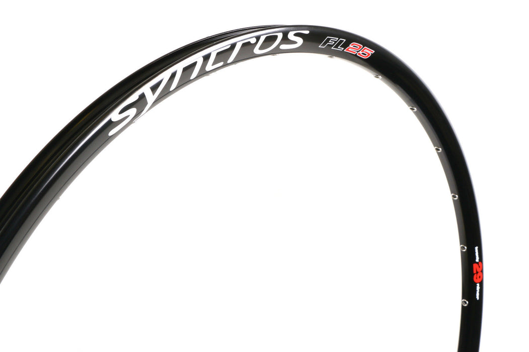 PAIR 29ER SYNCROS DS FL25 RIMS BLACK DOUBLE WALL DISC CLINCHER RIMS 28 HOLE