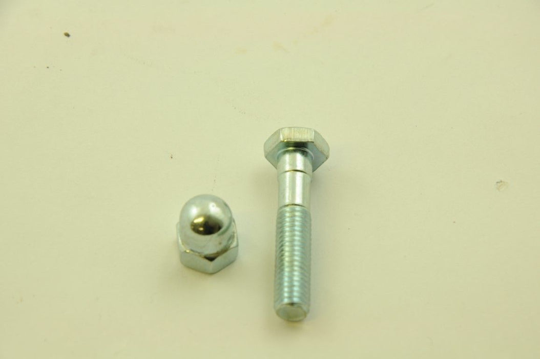 CHOPPER ERA SEAT POST BOLT, SADDLE PIN BOLT 40mm x 8mm CHROME DOMED ACORN NUT