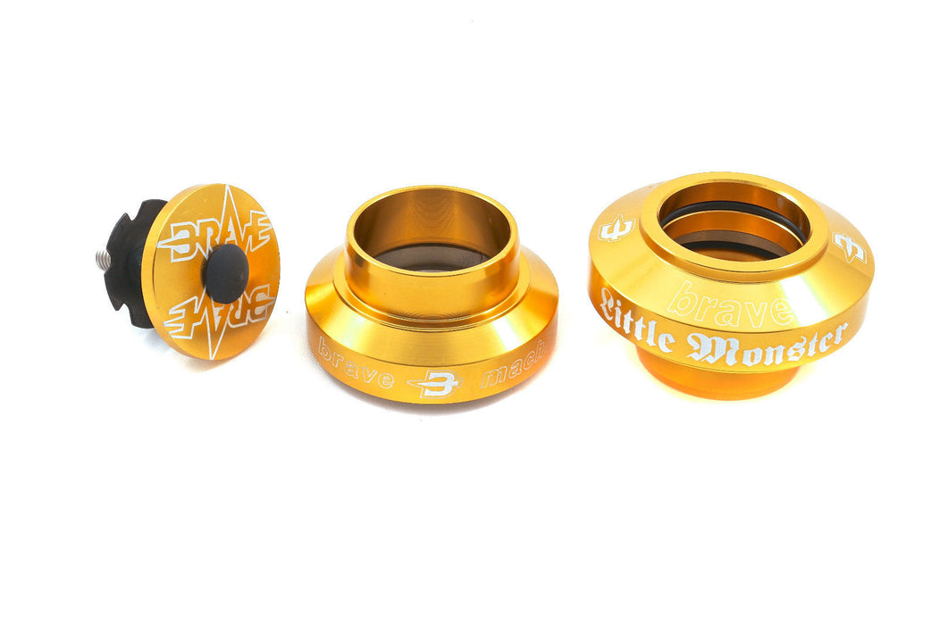 BRAVE MACHINE“LITTLE MONSTER”SEALED ALLOY HEADSET GOLD 28.6mm (34mm HEAD )