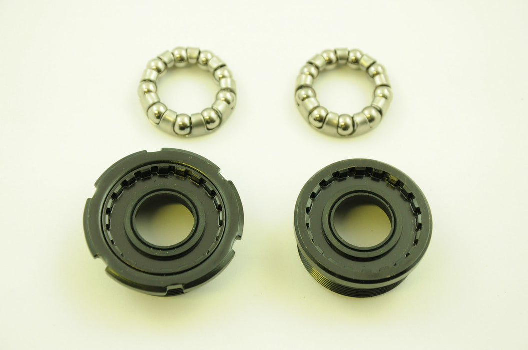 MTB BIKE COMPLETE BOTTOM BRACKET BEARING SET INC CUPS,RUBBER SEAL BEARINGS NEW