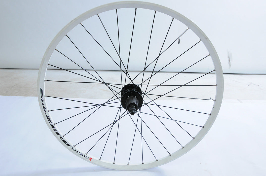 26” MTB (559x17) DISC HUB REAR 8-9 SP CASSETTE WHEEL DOUBLE WALL SUB ZERO WHITE