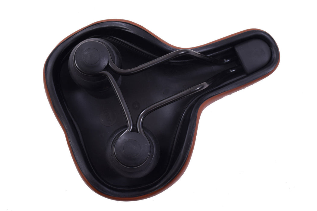 COMFY WIDE ADULT UNISEX-WOMENS COMFORT CYCLE ANATOMIC SADDLE ELASTOMERS BROWN