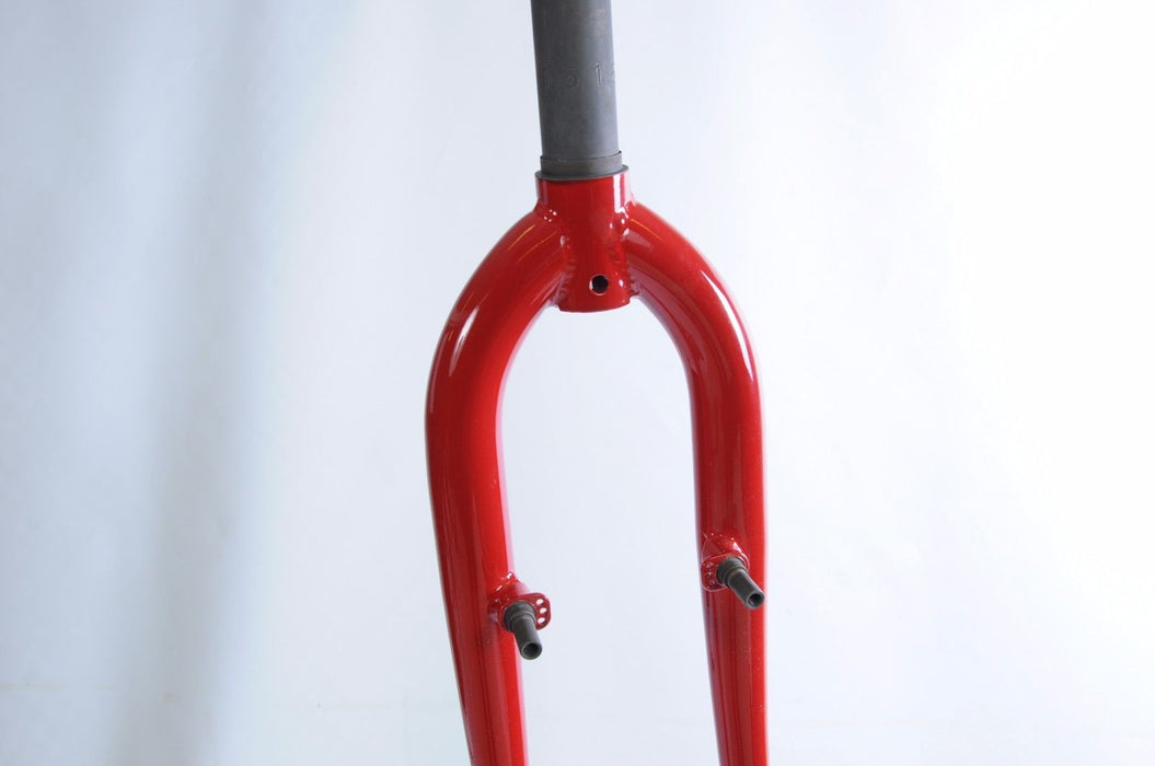 FORKS ATB 26” MOUNTAIN BIKE RIGID 1” HI-TEN STEEL 22.2mm FORK 156mm STEERER RED