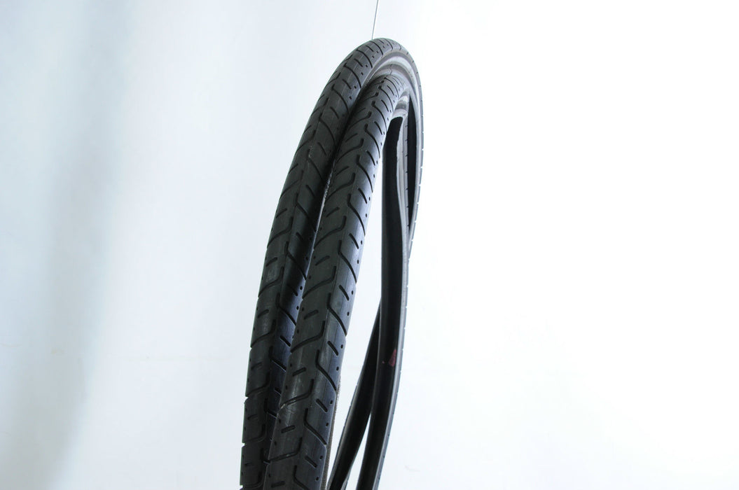 PAIR (2) 24 x 1.25 CST BIKE TYRES SLICK TREAD 507-32 REFLECTIVE BAND (24 x 1.75)