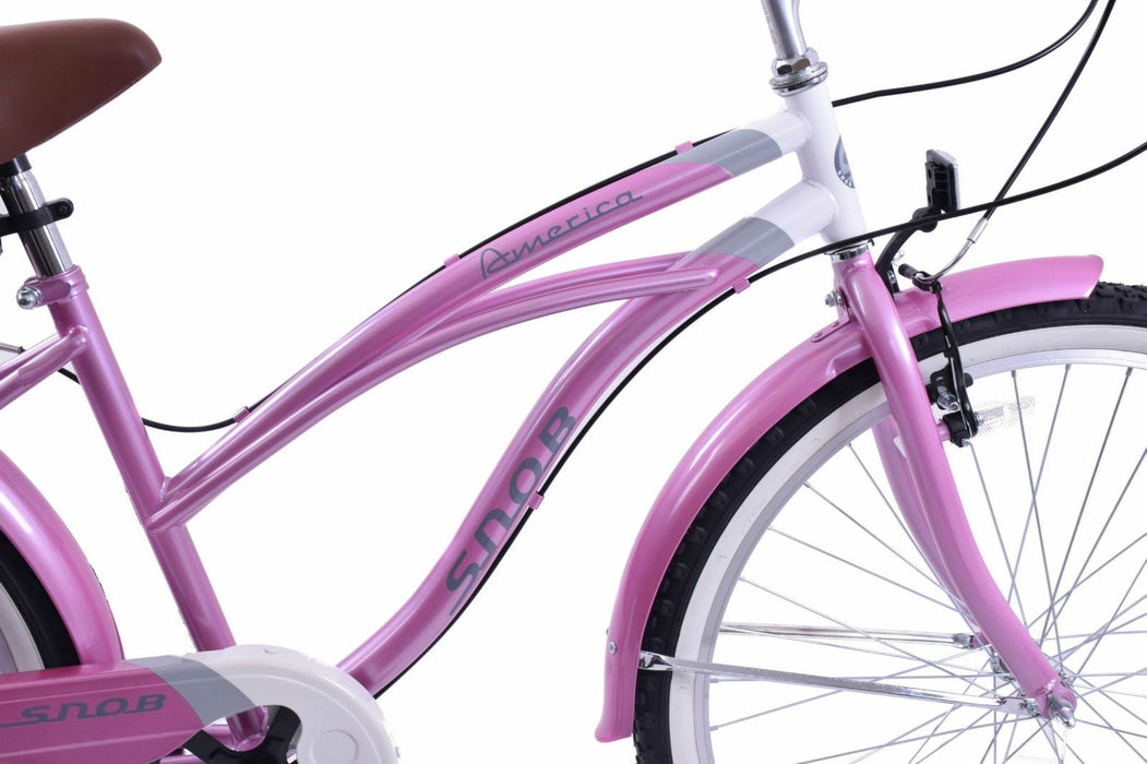 LADIES AMERICAN USA CALIFORNIAN STYLE BEACH CRUISER BIKE 6 SPEED 16” FRAME CYCLE