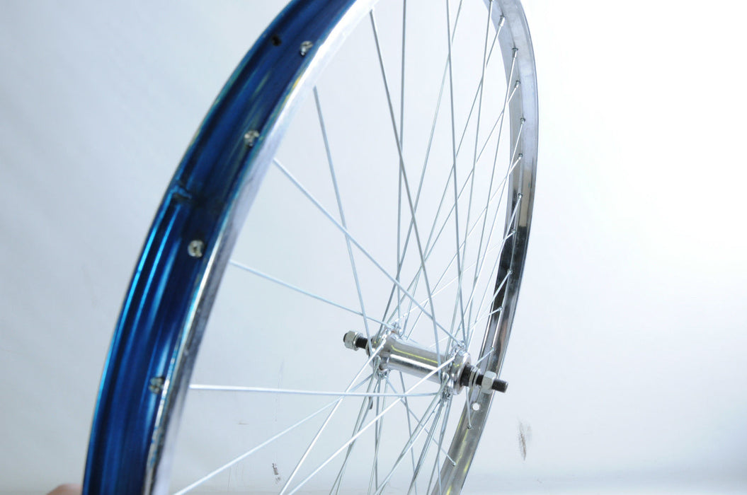26 x 1 3-8 FRONT WHEEL VINTAGE ROADSTER BIKE WESTRICK CHROME RIM ROD OR CALIPER