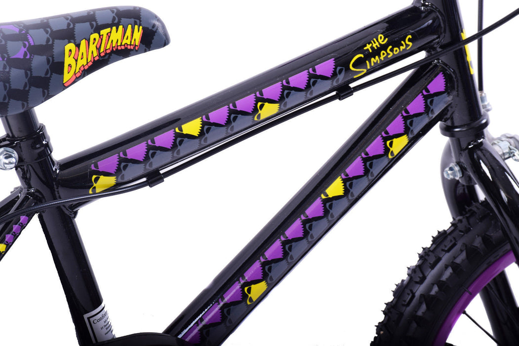 NEW THE SIMPSONS BART SIMPSON 'BARTMAN' 16" WHEEL BMX BOYS BIKE BLACK-PURPLE