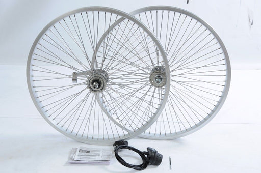 SHIMANO 3 SPEED NEXUS 24”(507) 72 SPOKE BIKE WHEELS COASTER BRAKE + SHIFTER NEW - Bankrupt Bike Parts