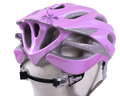 GIANT ARES BICYCLE HELMET CARBON CROWN SAFETY MEDIUM 54-58cm PINK FLOWERS