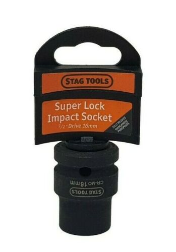 Super Lock Impact Socket 1/2'' Drive 10mm - 24mm Stag Tools Diy Garage Tools