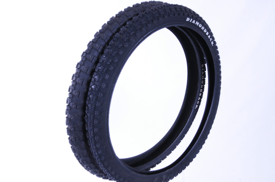 BMX TYRES 20 x 1.75 AND 20 x 2.125 DIAMOND BACK COMP III STYLE TREAD ALL BLACK