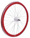 PAIR 700c 622-13 FLIP FLOP FIXIE WHEELS,NOVATEC SEALED HUBS DEEP WALL RIMS RED - Bankrupt Bike Parts