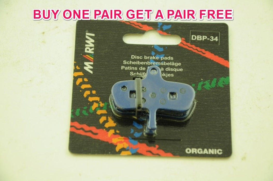 MARWI UNION ORGANIC DISC BRAKE PADS FOR AVID CODE CALIPERS 1 + 1 FREE DBP-34