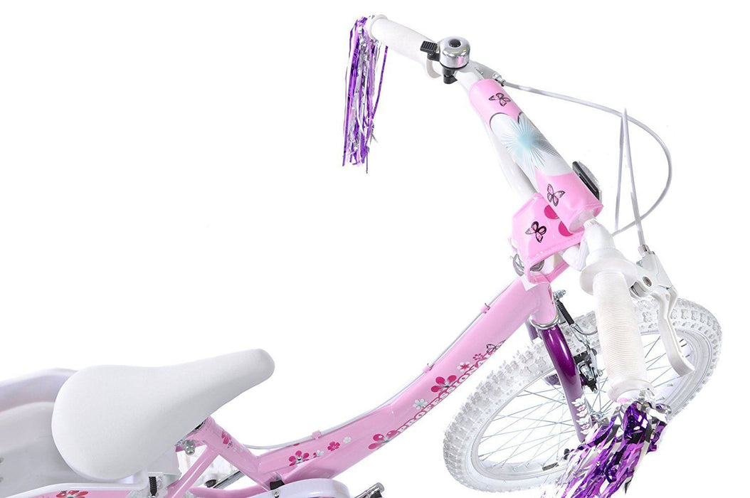 GIRLIE BIKE IZZIE 18" WHEEL BMX STYLE, DOLLY SEAT, STREAMERS, PINK IDEAL PRESENT