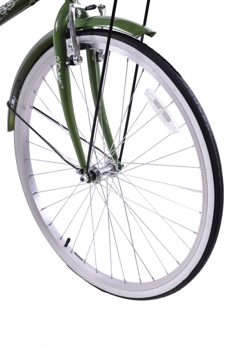 Ladies Lifestyle Bike Classique 26" Wheel Basket Green 16" Frame