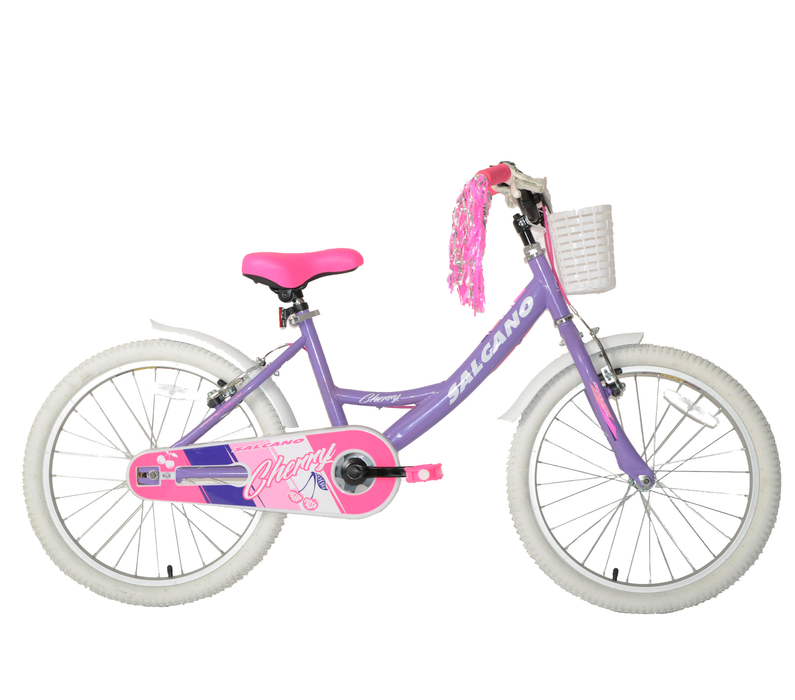 SALCANO CHERRY GIRLS KIDS 20” WHEEL BIKE LILAC / PURPLE WITH ACCESSORIES AGE 7+