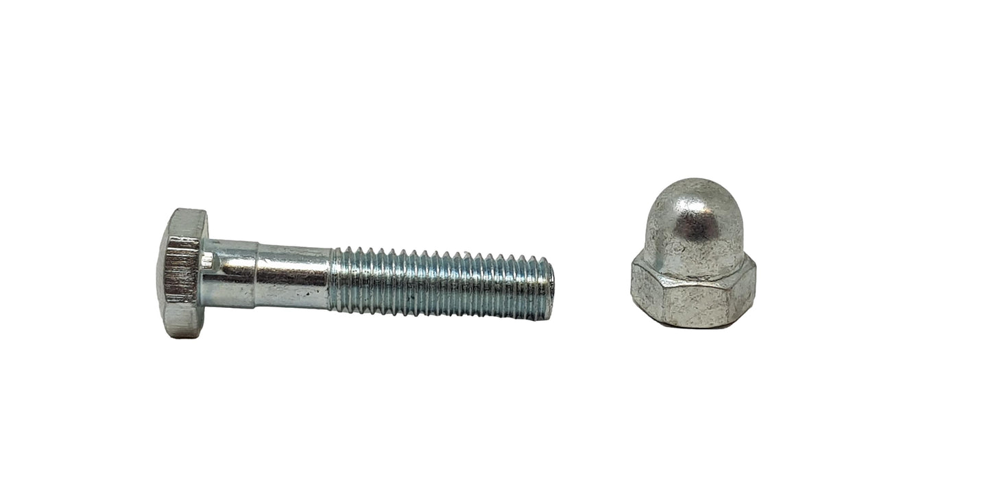 Traditional Bicycle Seat Post Bolt, 40mm M8 Chrome With Smart Dome End 13mm Nut Thats Suitable For Vintage Bike & Modern Cycles