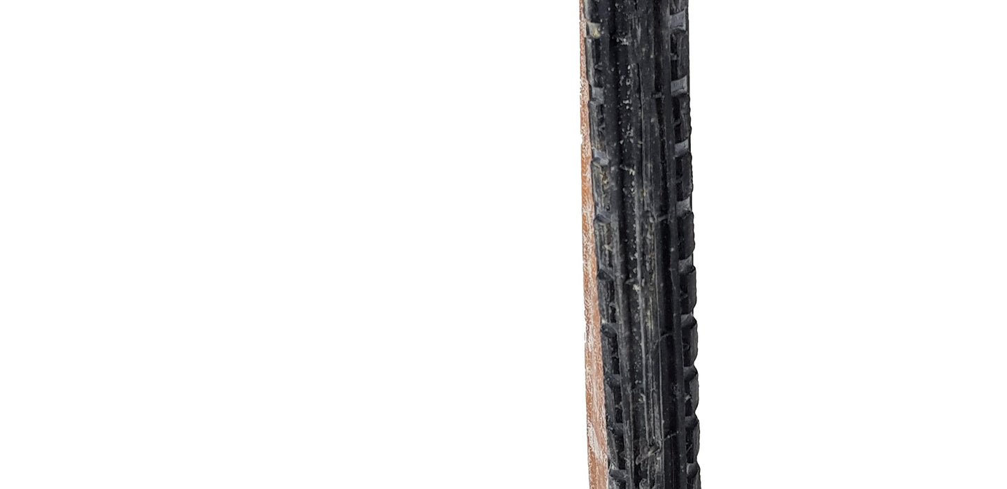 PAIR 24 x1 3-8” VINTAGE JUNIOR RACING BIKE TYRES + TUBES  AMBER WALL STAINED