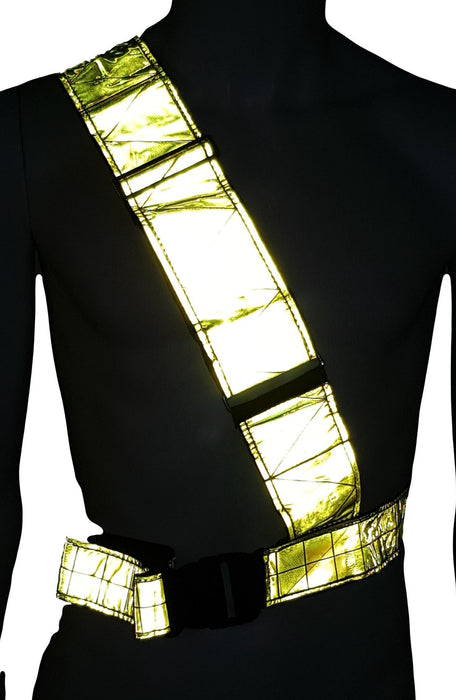 HI VIZ HORSE RIDERS HIGH QUALITY 3" WIDE VISILITE BRIGHT SAFETY BELT - Bankrupt Bike Parts
