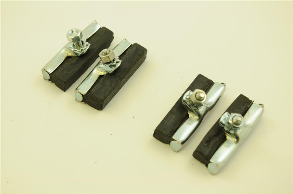 Set Of 4 Rod Brake Blocks Roller Lever Vintage Roadster Bicycle Bike Pads 55mm