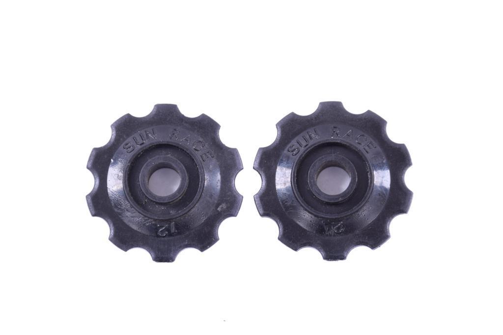 SUN RACE CYCLING JOCKEY-PULLEY WHEELS GEAR MECH DERAILLEUR (PAIR) 10T BLACK