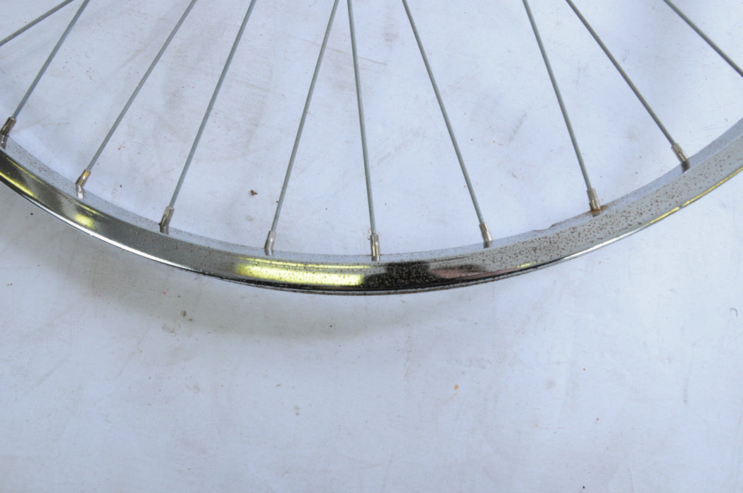 SECOND HAND BIKE DEALERS; 5 FIVE MTB FRONT BIKE WHEELS 26 x 1.75 559 CHROME RIMS