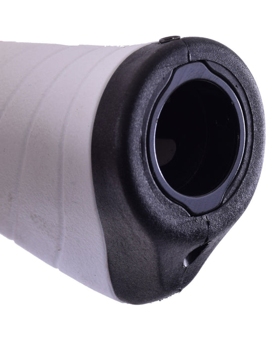 GIANT 92mm BIKE COMFORT HANDLEBAR GRIPS ERGONOMIC LOCK-ON WHITE + BLACK ENDS - Bankrupt Bike Parts