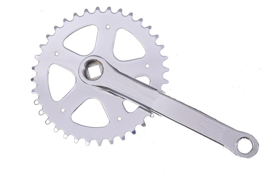 36 TEETH CHAINWHEEL CRANK SET 170mm CRANK CHROME SINGLE SPEED CRANKSET 3-32 NEW