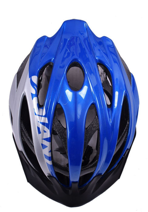 GIANT ARES BICYCLE HELMET SMALL-MEDIUM TRAIL BIKE HELMET 51-54cm BLUE & SILVER