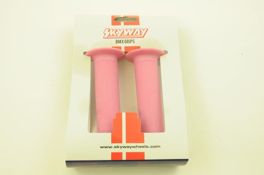 SKYWAY TUFF BMX BIKE PINK MUSHROOM TYPE FLANGE HANDLEBAR GRIPS 22.2mm NEW