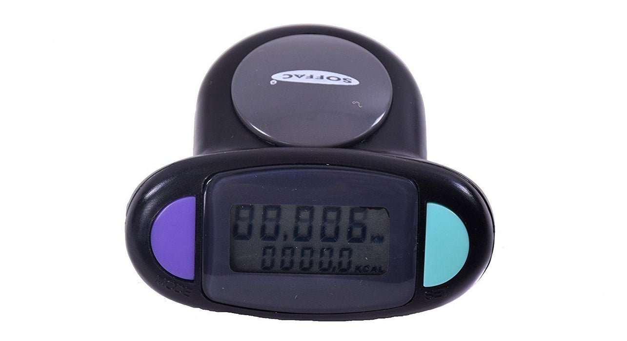 SOFFAC WALKING, RUNNING, JOGGING DIGITAL DISTANCE CLIP ON PEDOMETER BOGOF