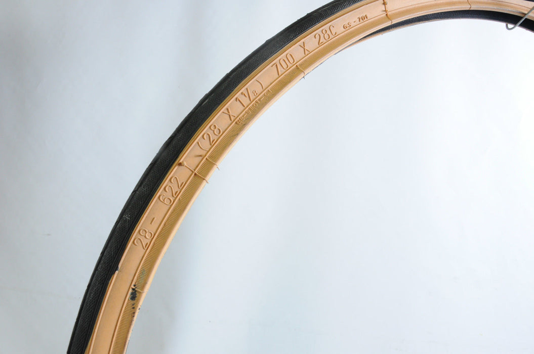 CLASSIC RACING BIKE TYRE 700x 28c (28-622) 28 x 1 1-8” AMBERWALL + RIM TAPE-TUBE