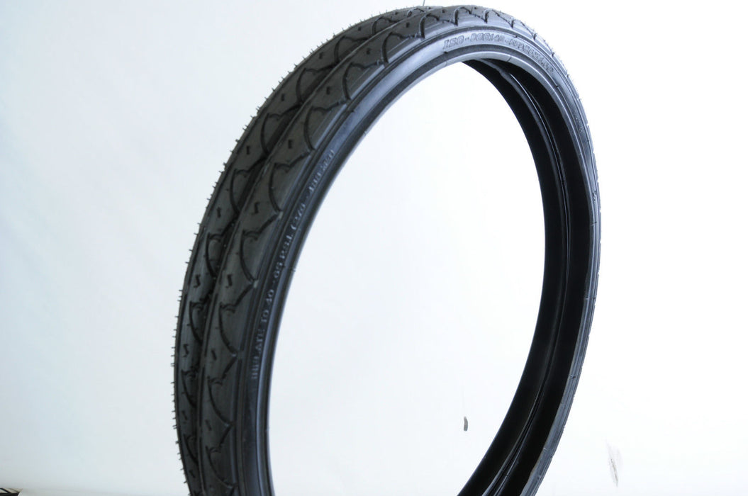 1PR MOUNTAIN ATB BIKE SLICK TREAD TYRE 26" X 1.50" BLACK CRUISER REDUCED OLD STOCK