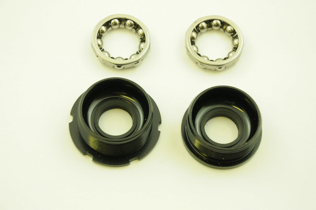 MTB BIKE COMPLETE BOTTOM BRACKET BEARING SET INC CUPS,RUBBER SEAL BEARINGS NEW