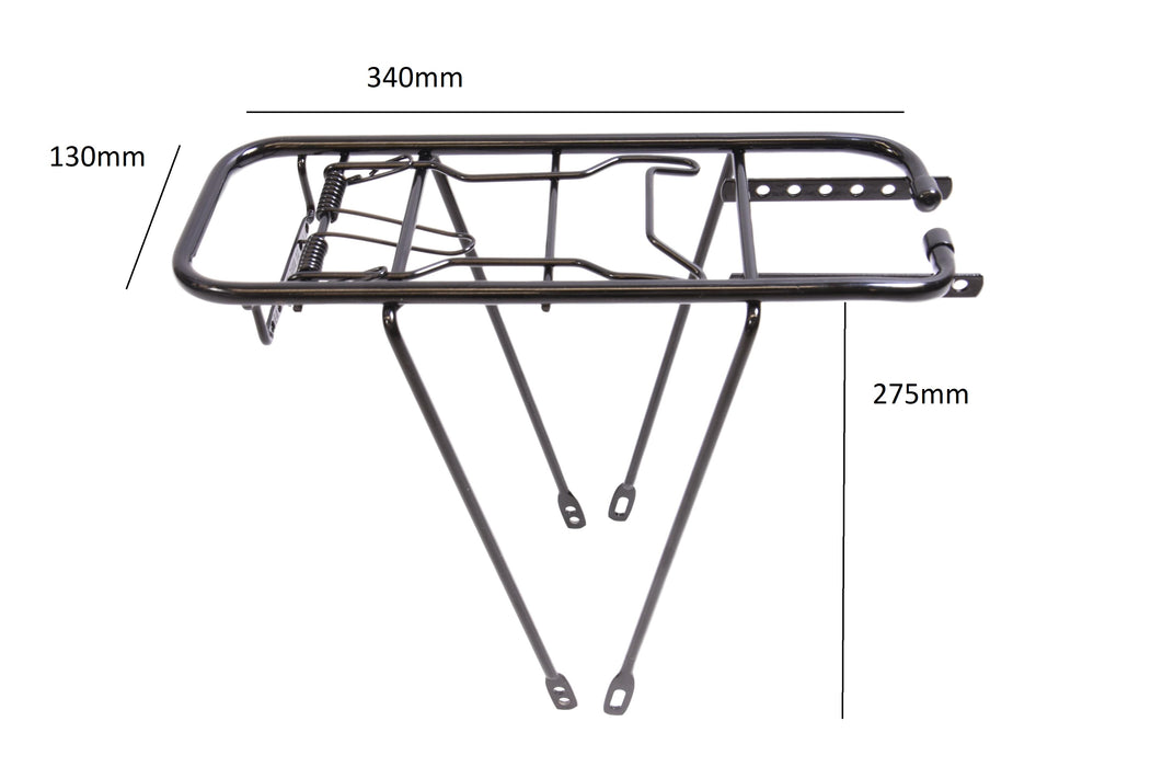 Spring Loaded Rear Carrier Rack Suitable For Folding Bikes & 20” Wheel Size Cycles