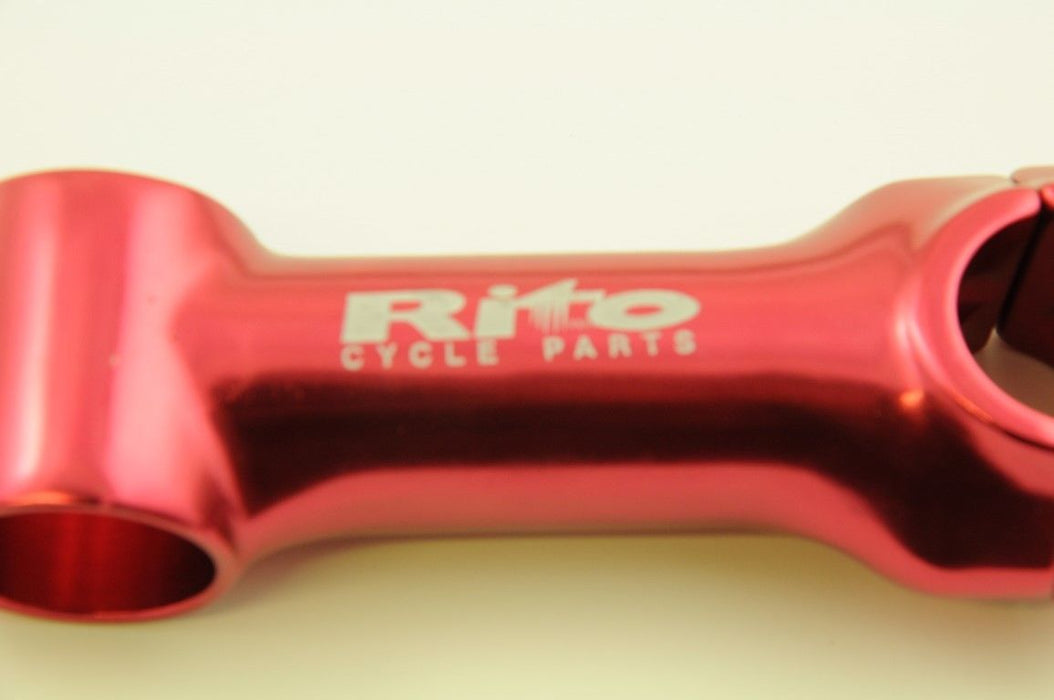 FIXIE OR MTB RITO AHEAD ALLOY H-BAR STEM RED 1 1-8" STEERER 105mm REACH NOS