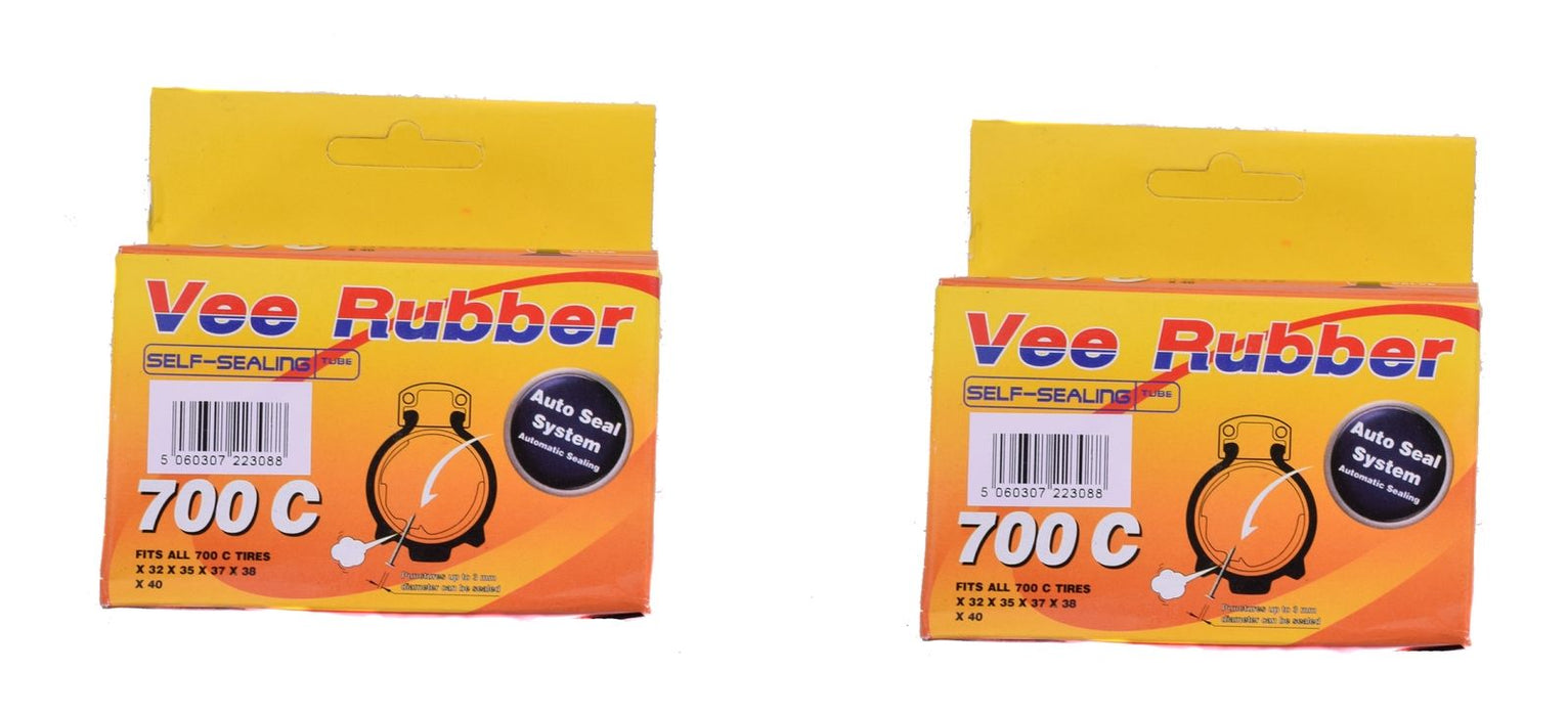 PAIR (2) SELF-SEALING INNER TUBES 700c x 32,35,38,40 CAR VALVE HYBRID TREK BIKE