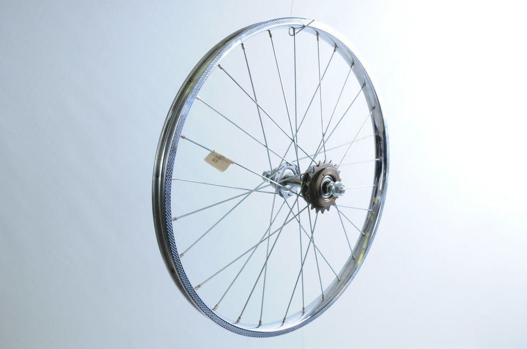 500a (440x20) 20" REAR SINGLE SPEED WHEEL,CHROME RIM IDEAL DAWES KINGPIN ETC B