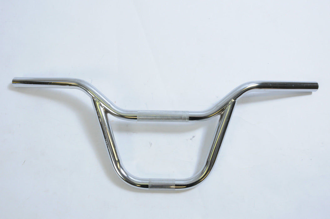 OLD SCHOOL BMX CHROME CURVED BRACE HANDLEBARS 80's STYLE FOR 20" BMX BIKE NOS