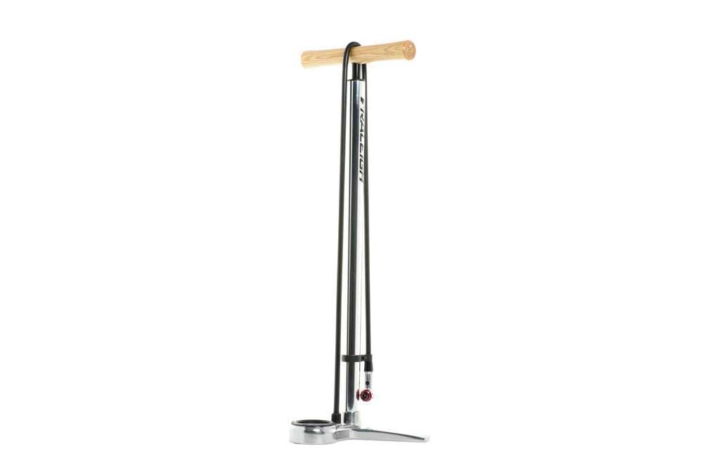 Raleigh Floor Pump Exhale TP2.0 Alloy With Wooden Handle Presta & Schrader Valve