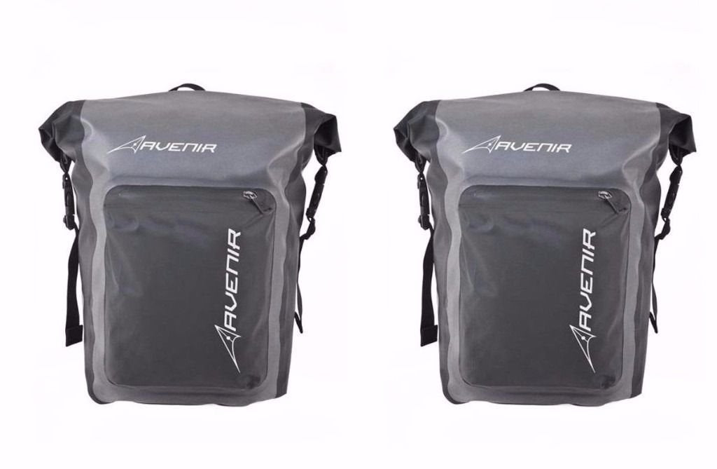 PAIR RALEIGH REAL WATERPROOF 40 LITRE BIKE PANNIER BAGS HI-VIZ ACB986