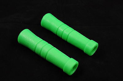 NEON GREEN RETRO HANDLEBAR GRIPS FOR FIXIE'S MTB'S LADIES BIKES , KIDS BIKES ETC - Bankrupt Bike Parts